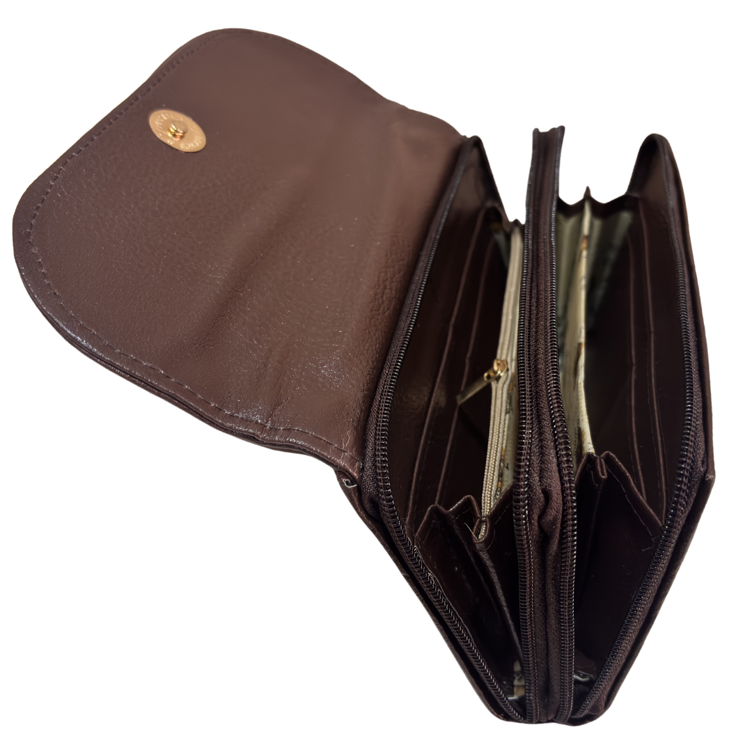 The Hamsafar Edition:- Women's Ethnic Jute Fabric Wallet with Double Partition