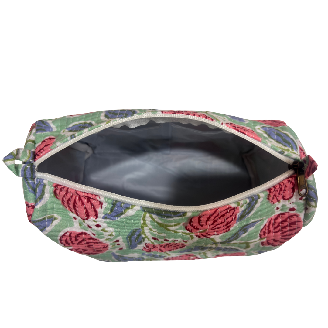 4-in-1 Festive Gifting COMBO : Premium Quilted Tote Bag + 3 Waterproof Pouches = Your Complete Organization Solution!