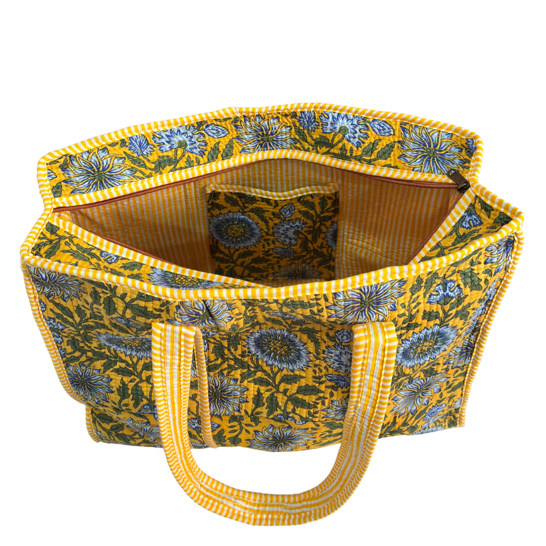 The Bazaar Bhoot Edition:- Premium Cotton Quilted Shopping Tote Bag