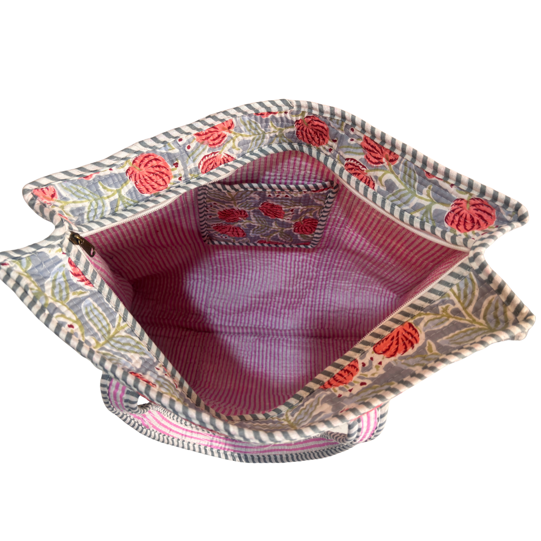 The Bazaar Bhoot Edition:- Premium Cotton Quilted Shopping Tote Bag