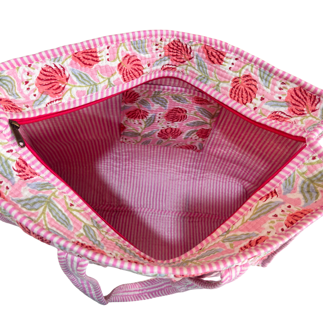 The Bazaar Bhoot Edition:- Premium Cotton Quilted Shopping Tote Bag