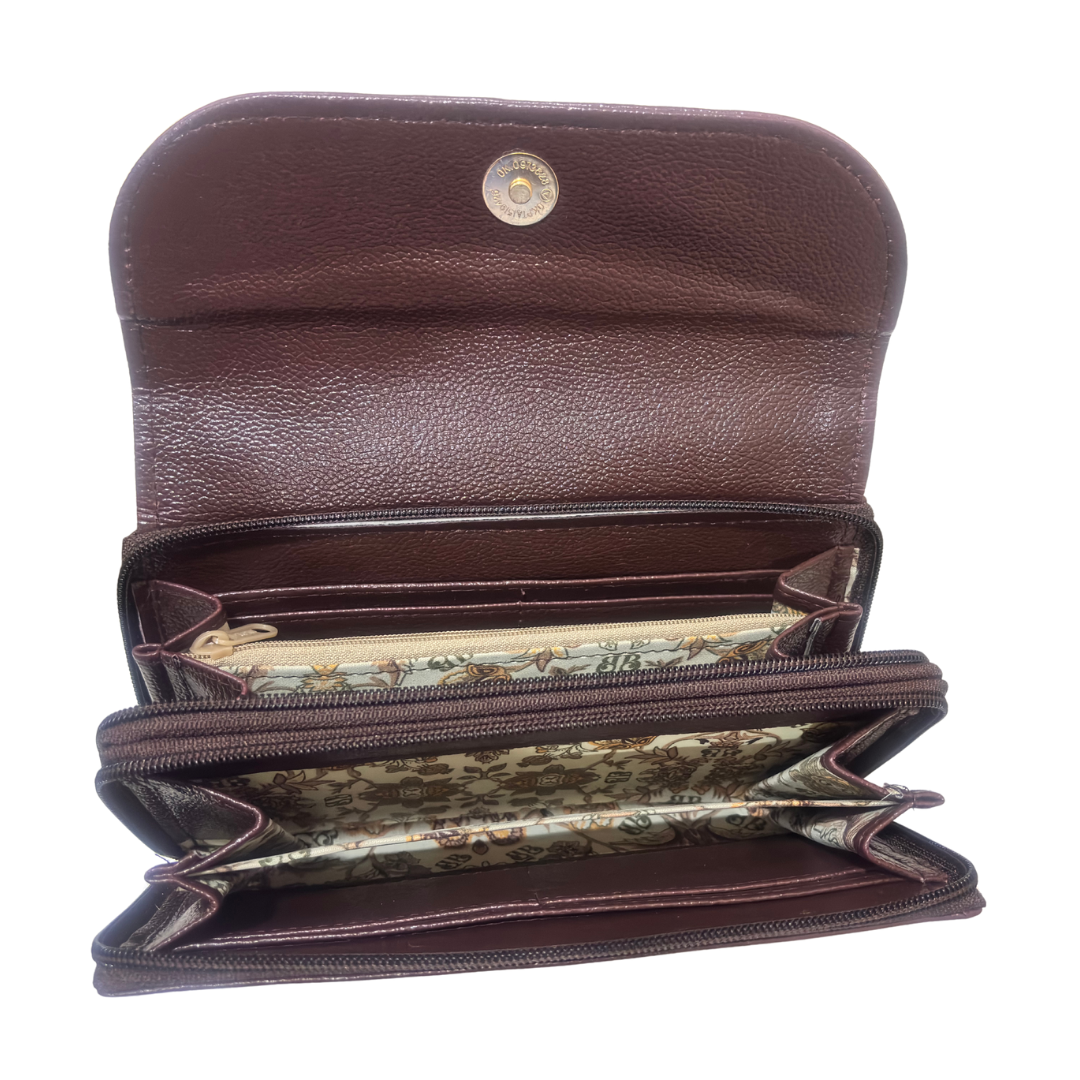 The Hamsafar Edition:- Women's Ethnic Jute Fabric Wallet with Double Partition