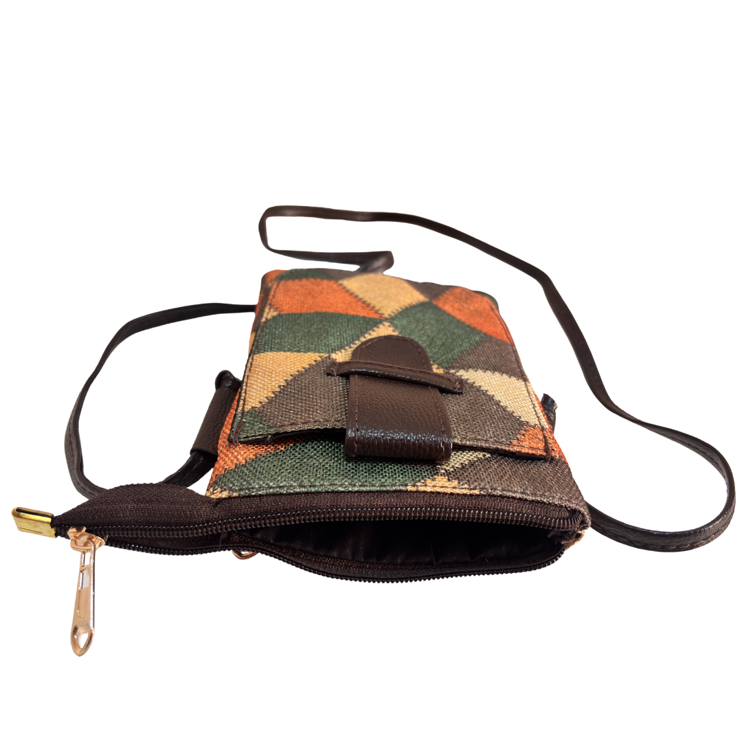 Mobile Sling Bag for Women | Printed Crossbody Phone Bag for Travel & Daily Use | The House of RajPadmini