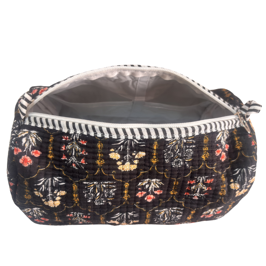 The Alfred Edition Multipurpose Travel Organizers:- Premium Handcrafted Waterproof Quilted Cotton Beauty/Travel Organizer Bag for Men & Women