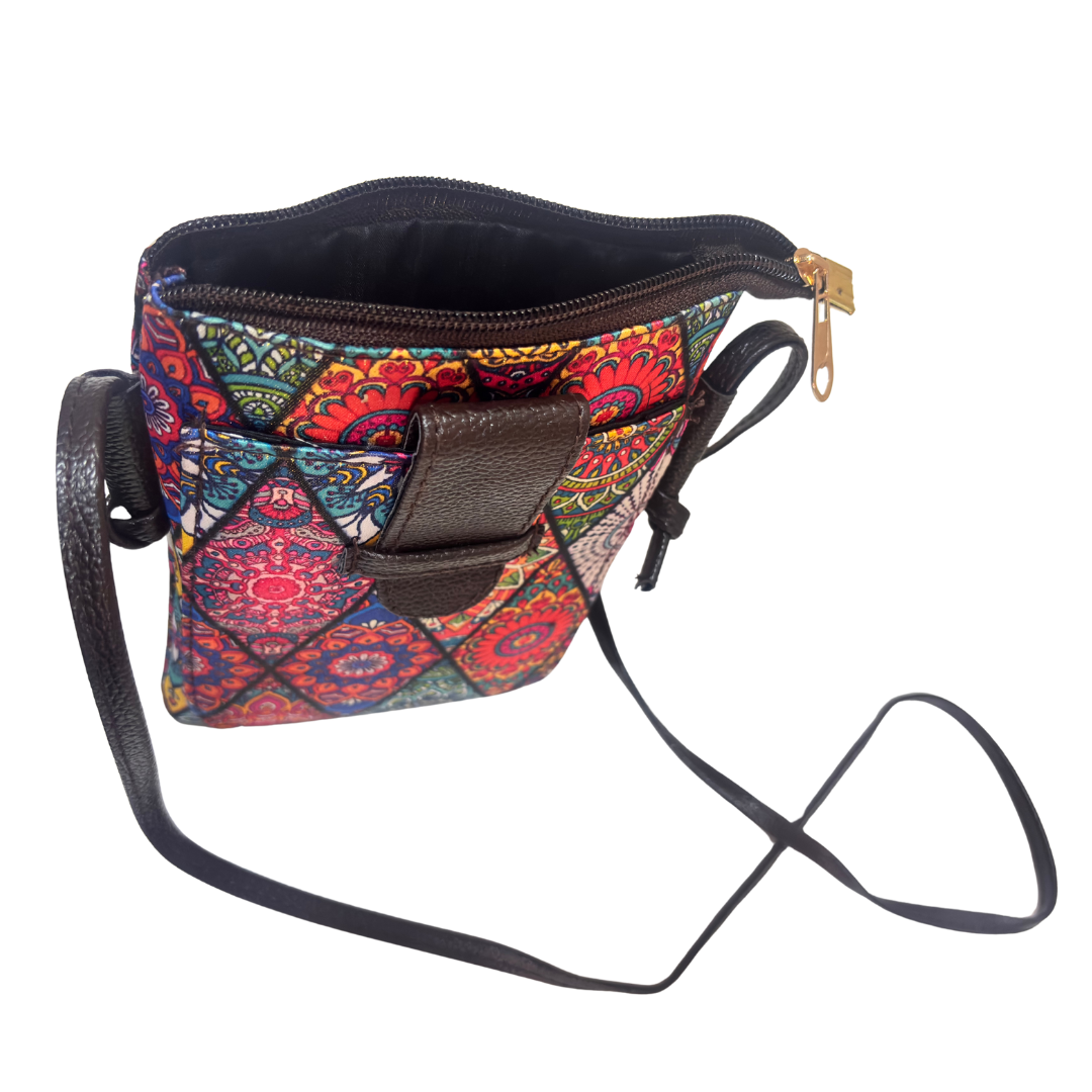 The DoorSanchaar Edition:- Women's Printed Mobile Sling Bag