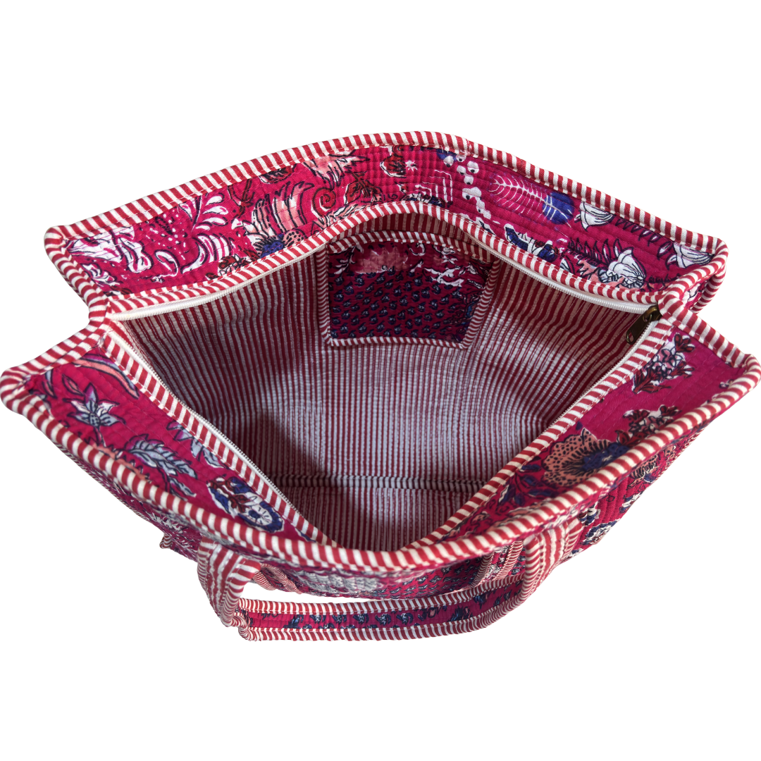 The Bazaar Bhoot Edition:- Premium Cotton Quilted Shopping Tote Bag