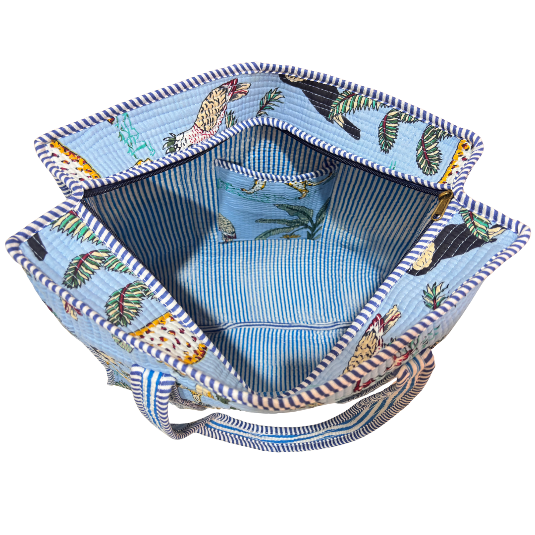 The Bazaar Bhoot Edition:- Premium Cotton Quilted Shopping Tote Bag