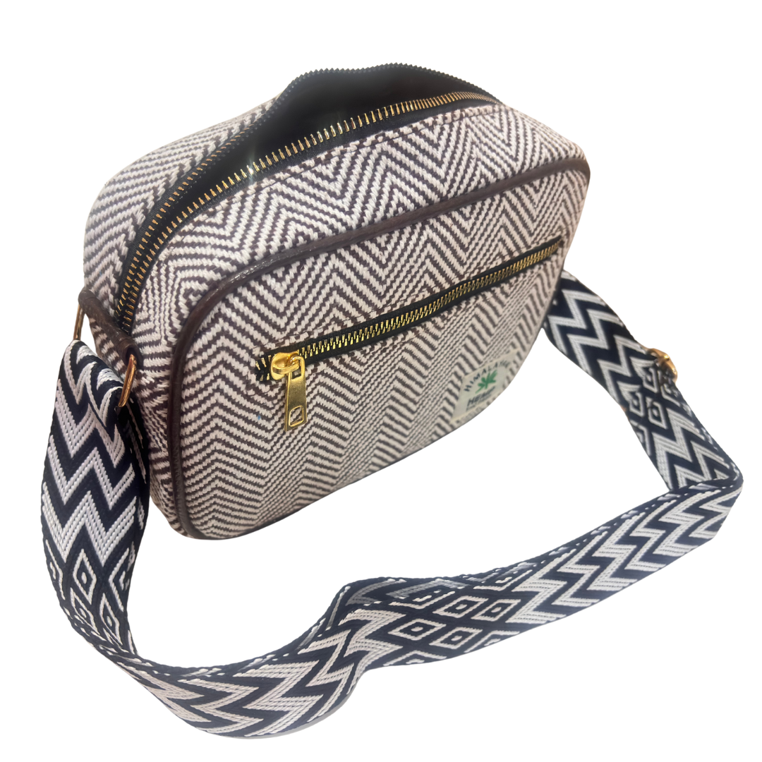 The RajPadmini Planet-Friendly Brown Hemp Adventure Sling Bag