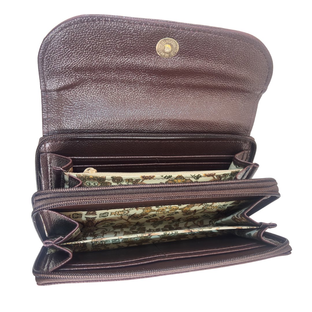 The Hamsafar Edition:- Women's Ethnic Jute Fabric Wallet with Double Partition