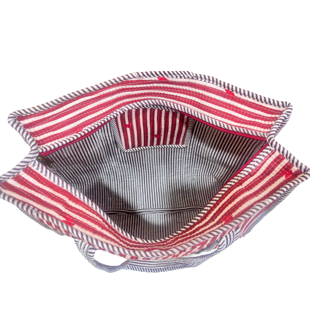 The Bazaar Bhoot Edition:- Premium Cotton Quilted Shopping Tote Bag