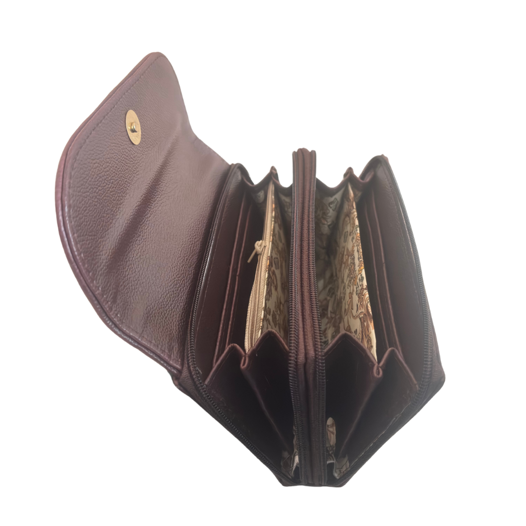 The Hamsafar Edition:- Women's Ethnic Jute Fabric Wallet with Double Partition