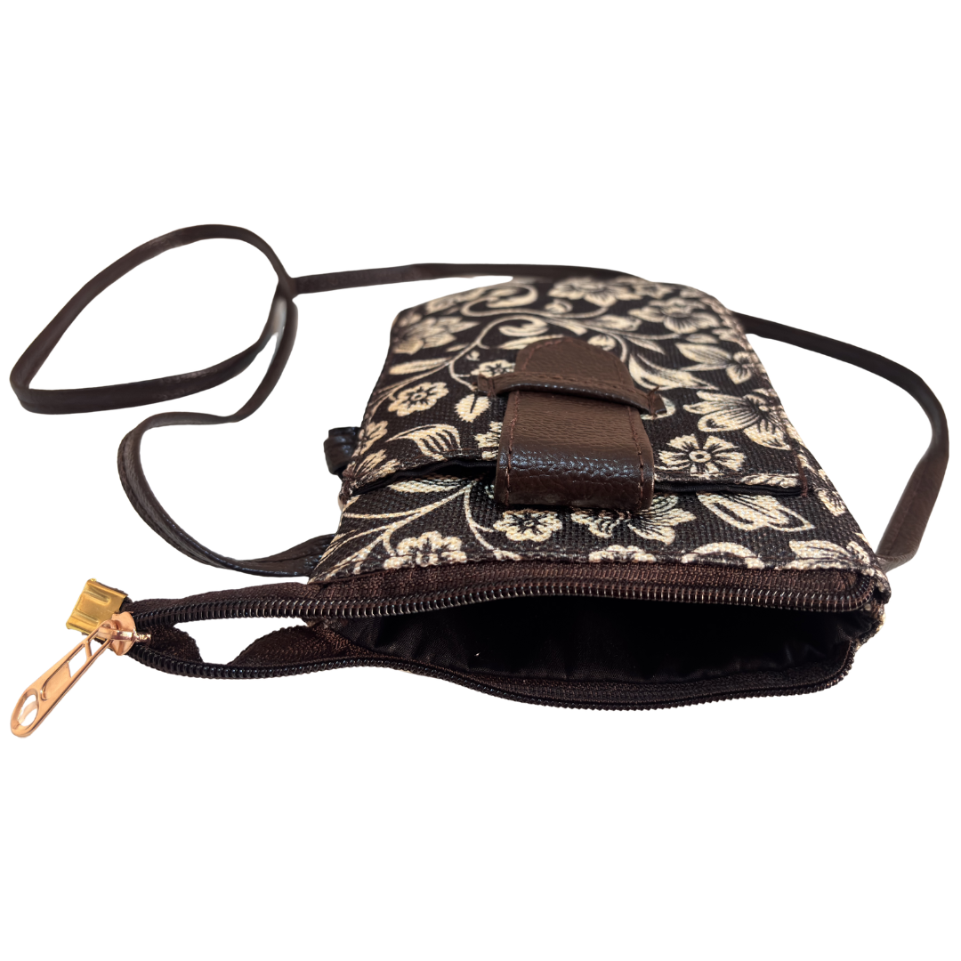 Mobile Sling Bag for Women | Printed Crossbody Phone Bag for Travel & Daily Use | The House of RajPadmini