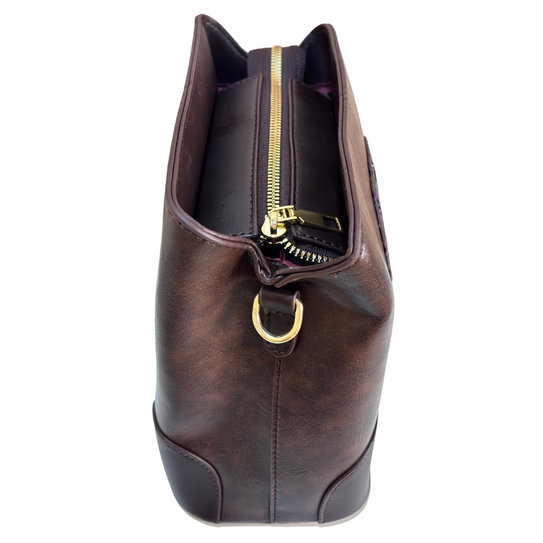 Handcrafted Elephant Design Handbag Convertible Crossbody Bag