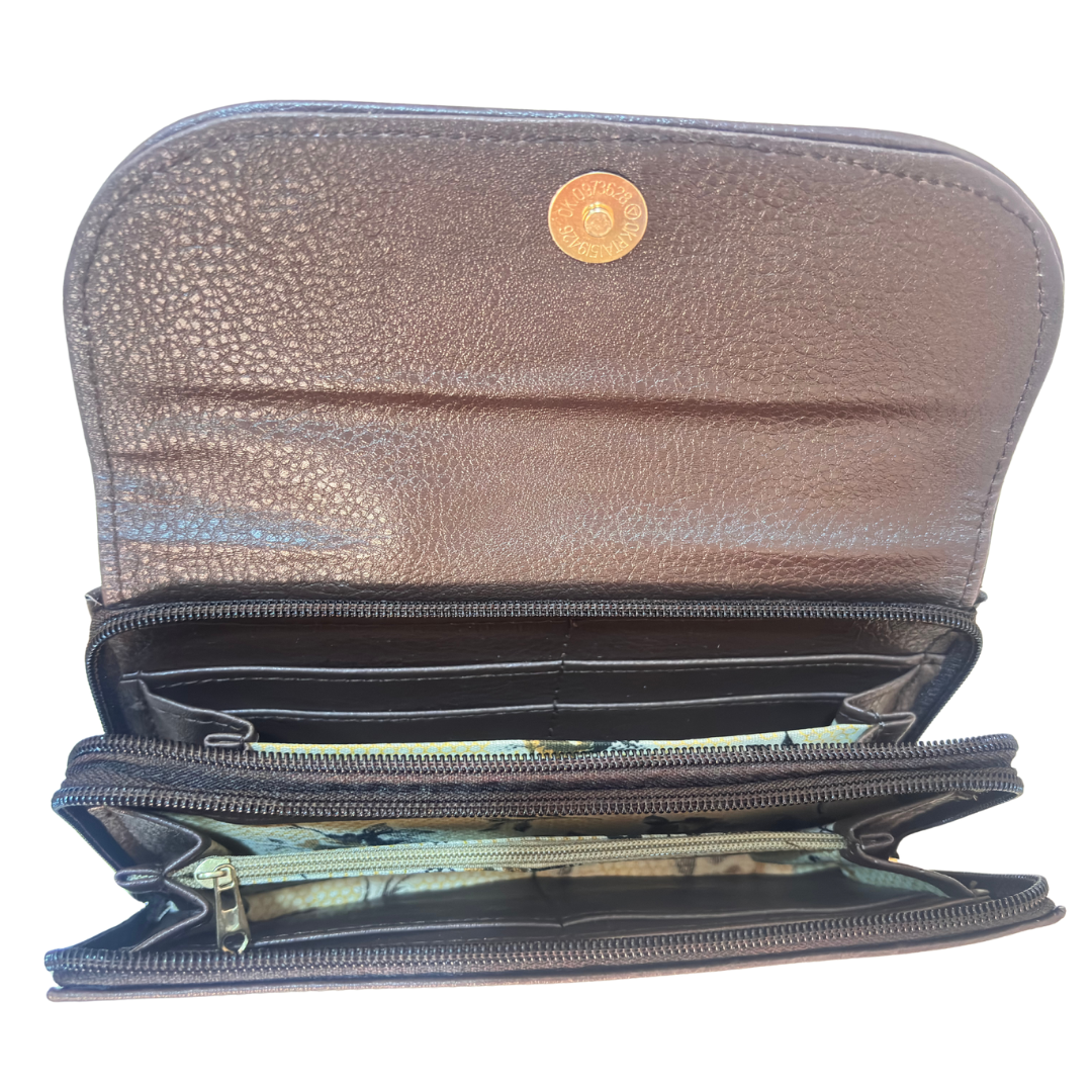 The Hamsafar Edition:- Women's Ethnic Jute Fabric Wallet with Double Partition