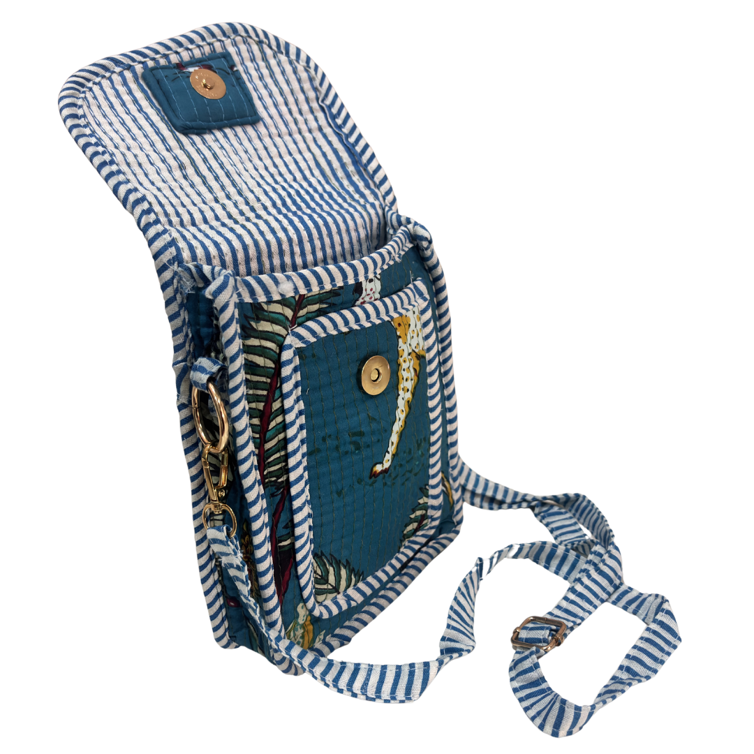Quilted Cotton Mobile Sling Bag | The House of RajPadmini