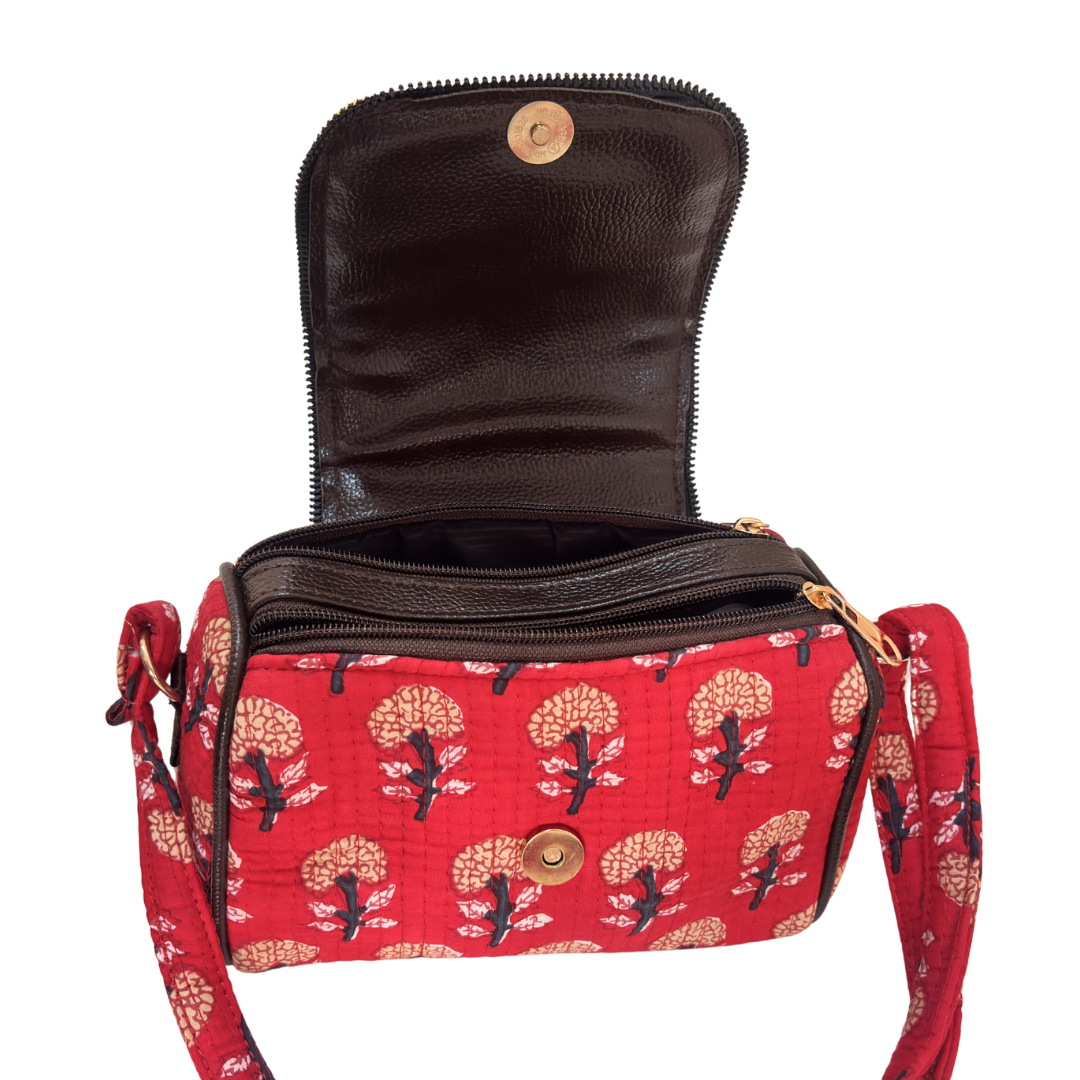 RajPadmini Handcrafted Quilted Cotton Sling Bag