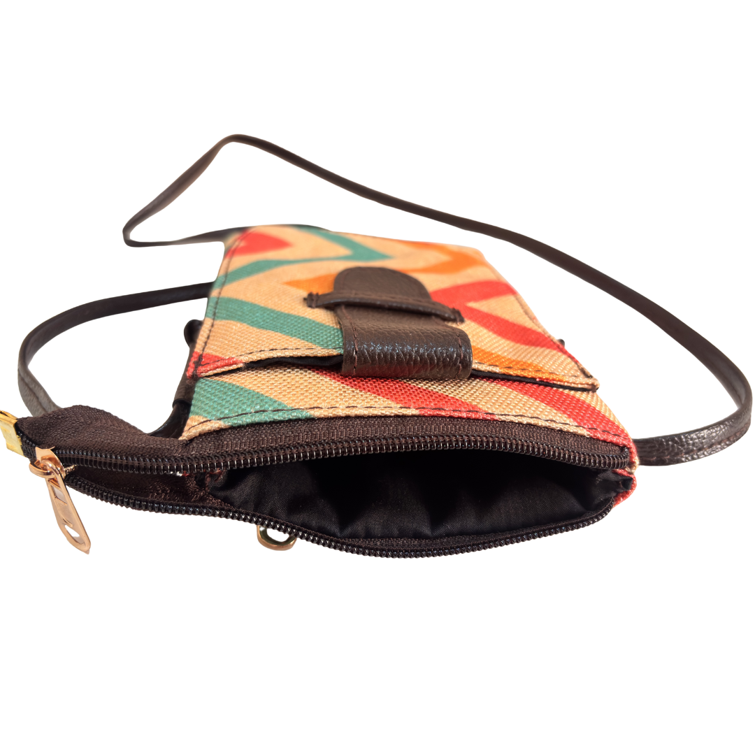 Mobile Sling Bag for Women | Printed Crossbody Phone Bag for Travel & Daily Use | The House of RajPadmini