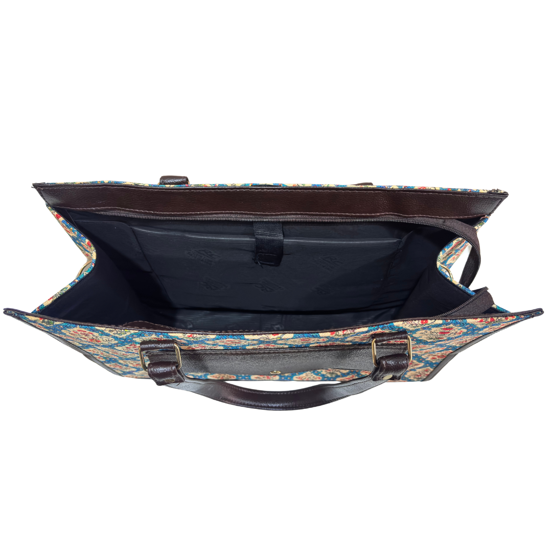The House of RajPadmini Laptop Tote Bag with Matching Pouch | 16x14 inch