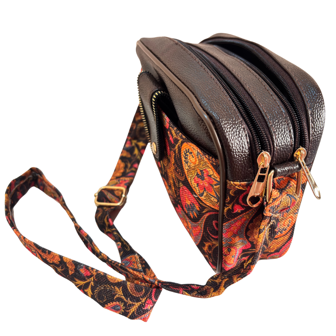 The House of RajPadmini Floral Print Crossbody Sling Bag
