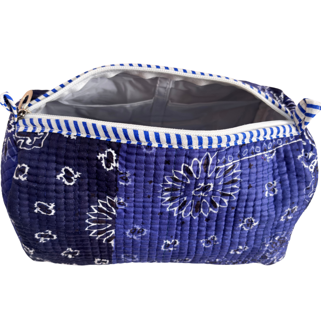 4-in-1 Festive Gifting COMBO : Premium Quilted Tote Bag + 3 Waterproof Pouches = Your Complete Organization Solution!