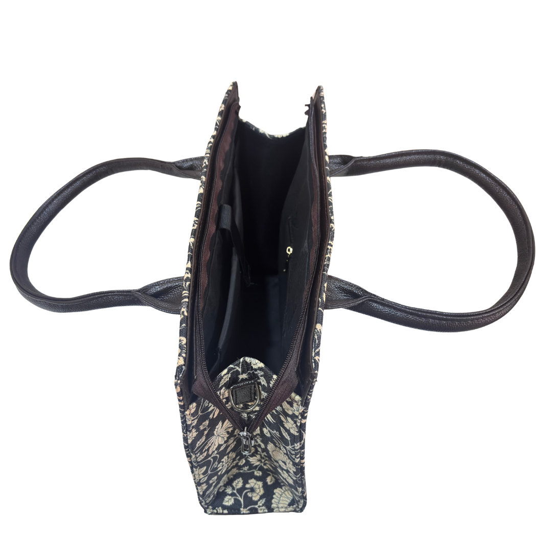 The House of RajPadmini Printed Tote Bag Set with Complementary Pouch