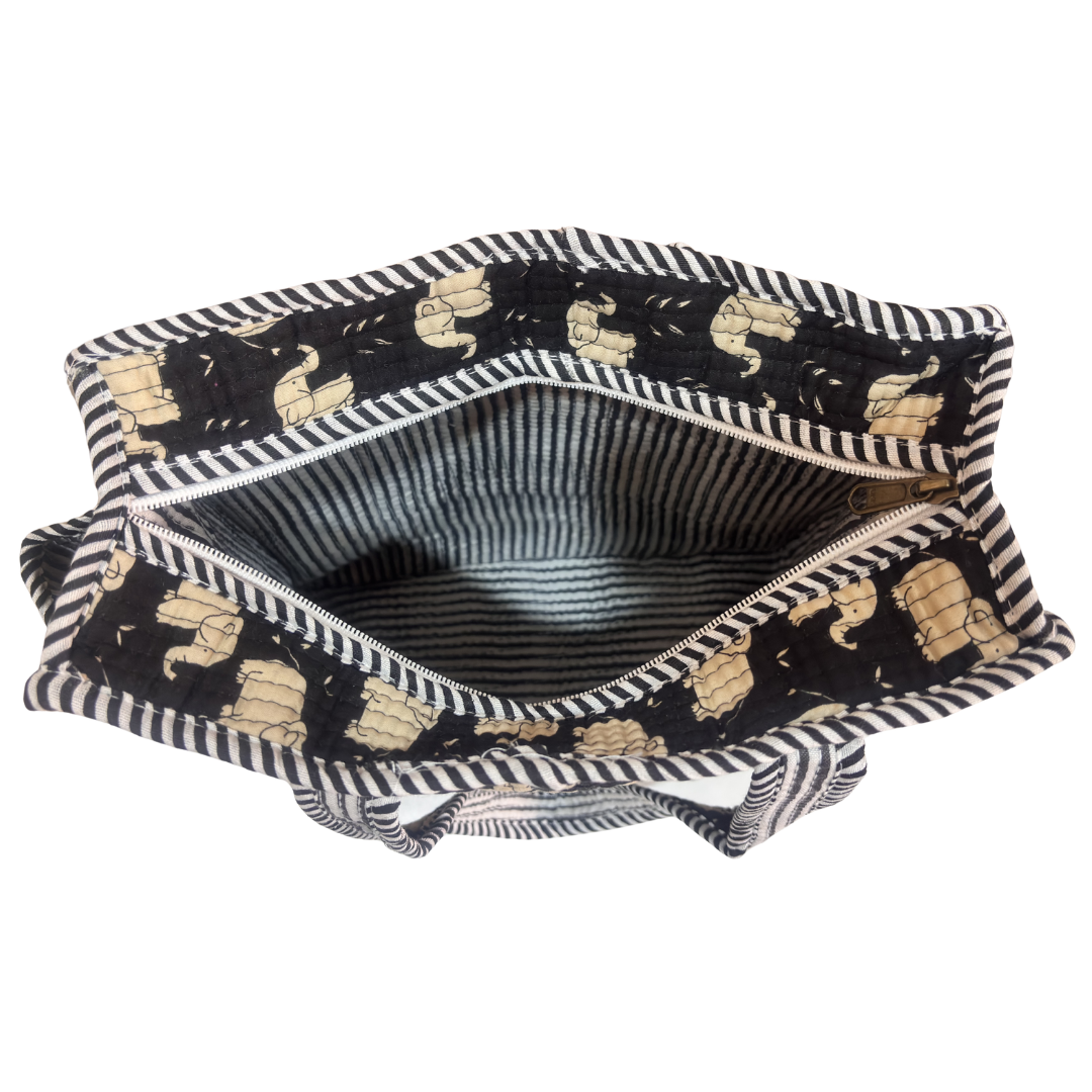 RajPadmini Handcrafted Quilted Cotton Ghar Se Mandir Edition - Tiffin & Pooja Carrier Collection