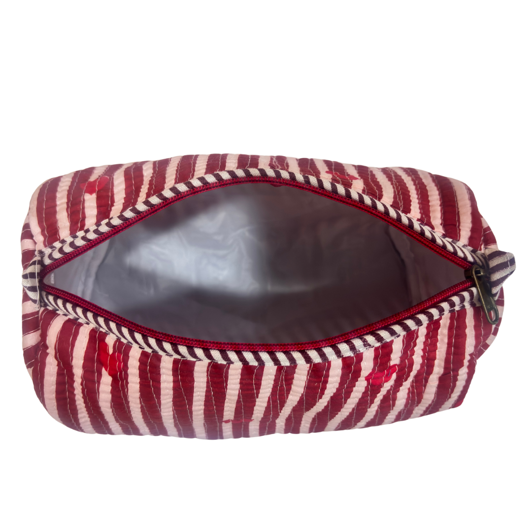 4-in-1 Festive Gifting COMBO : Premium Quilted Tote Bag + 3 Waterproof Pouches = Your Complete Organization Solution!