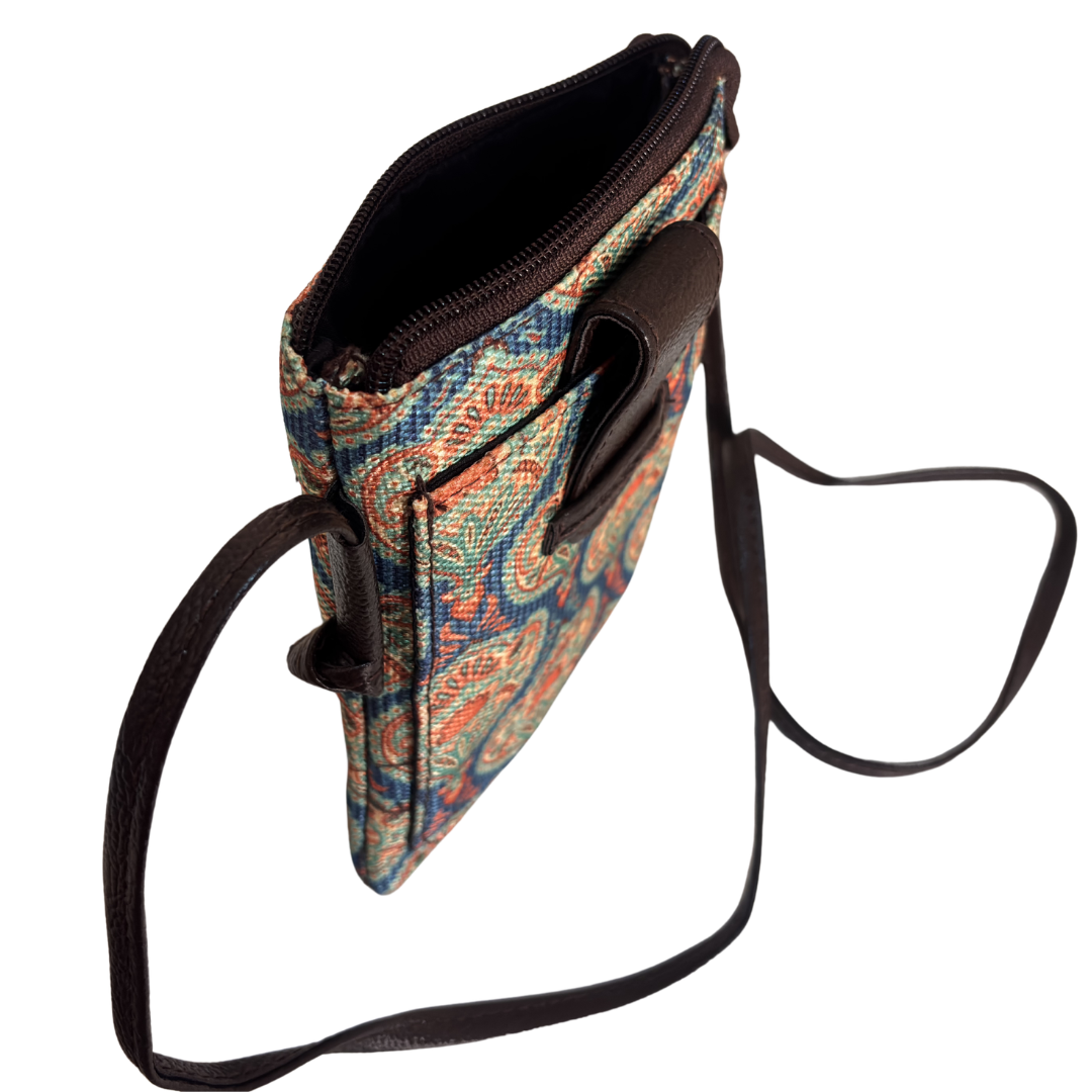 Mobile Sling Bag for Women | Printed Crossbody Phone Bag for Travel & Daily Use | The House of RajPadmini