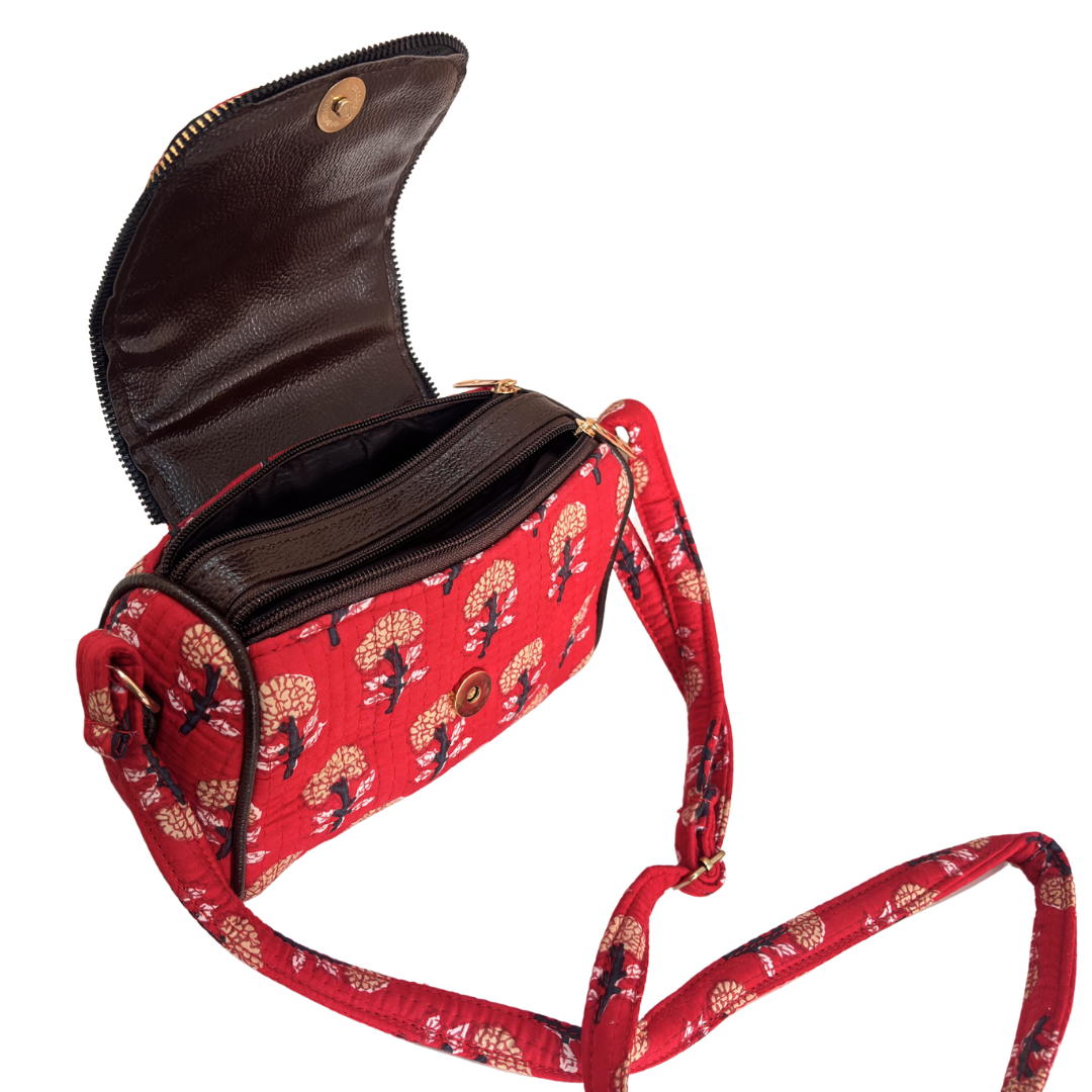 RajPadmini Handcrafted Quilted Cotton Sling Bag