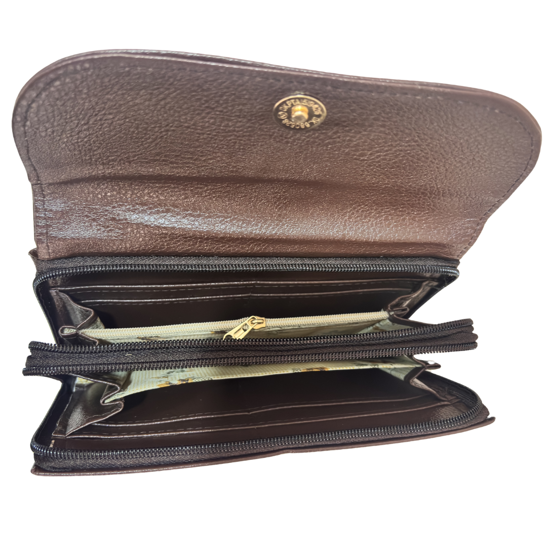 The Hamsafar Edition:- Women's Ethnic Jute Fabric Wallet with Double Partition