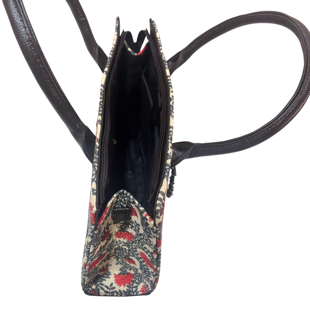 The House of RajPadmini Printed Tote Bag Set with Complementary Pouch