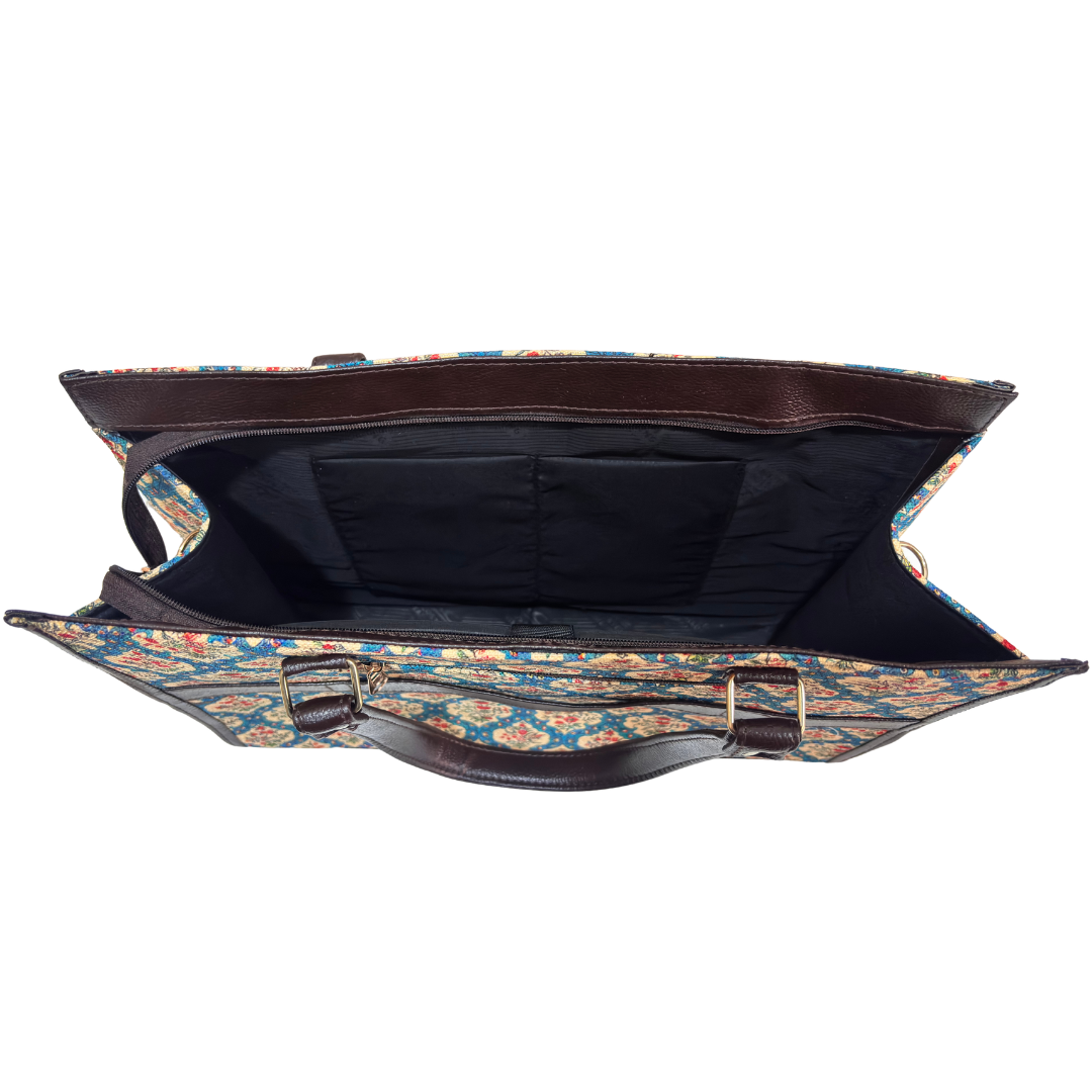 The House of RajPadmini Laptop Tote Bag with Matching Pouch | 16x14 inch