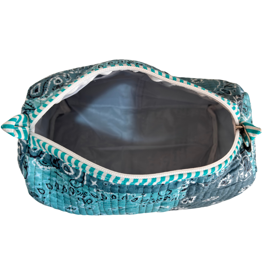 The Alfred Edition Multipurpose Travel Organizers:- Premium Handcrafted Waterproof Quilted Cotton Beauty/Travel Organizer Bag for Men & Women