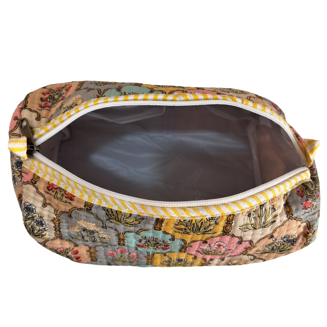 The Alfred Edition Multipurpose Travel Organizers:- Premium Handcrafted Waterproof Quilted Cotton Beauty/Travel Organizer Bag for Men & Women