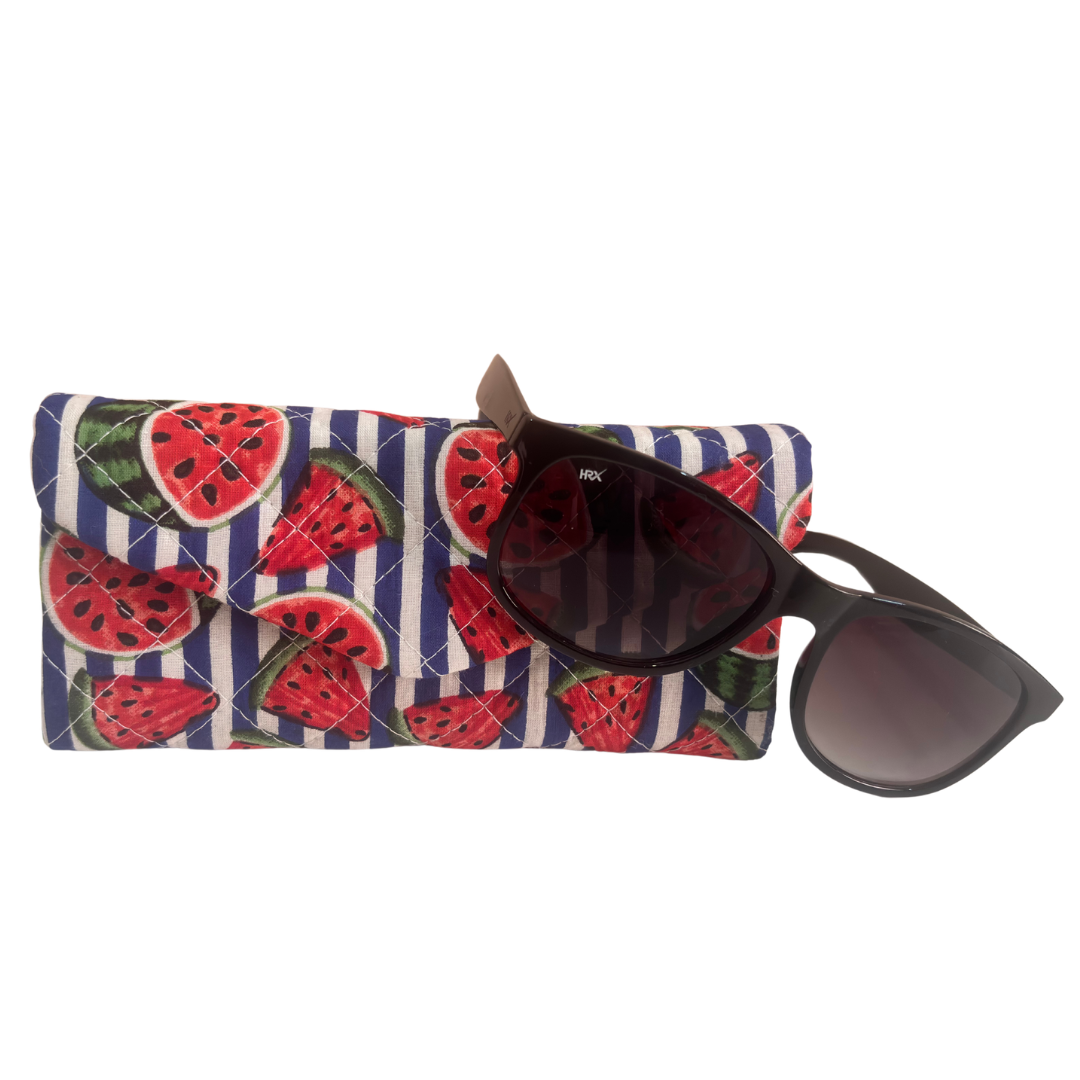 The House of RajPadmini Foldable Cotton Sunglass Case with Magnetic Closure