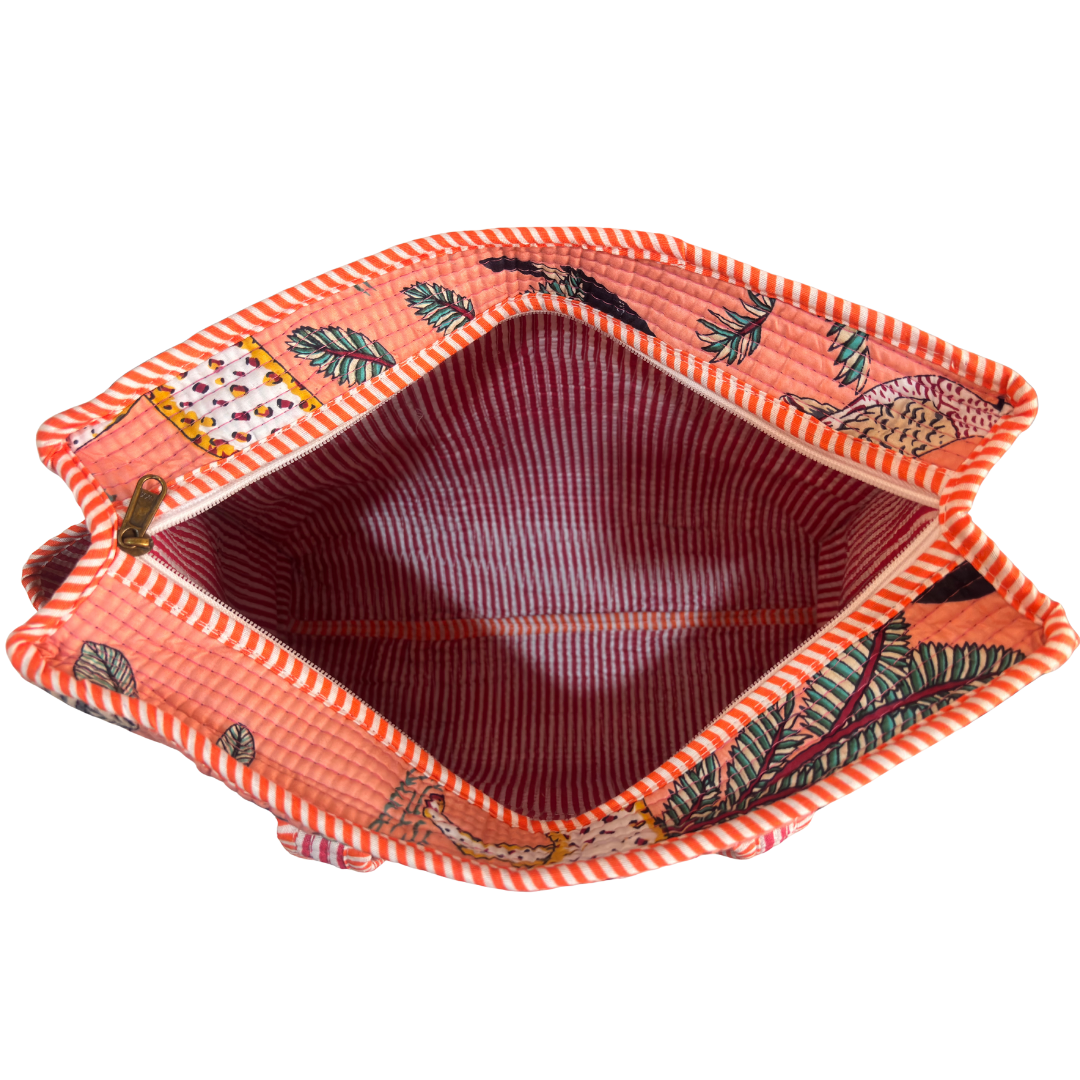 Artisan Quilted Bloom Quilted Cotton Tote - Handcrafted Shopping Companion