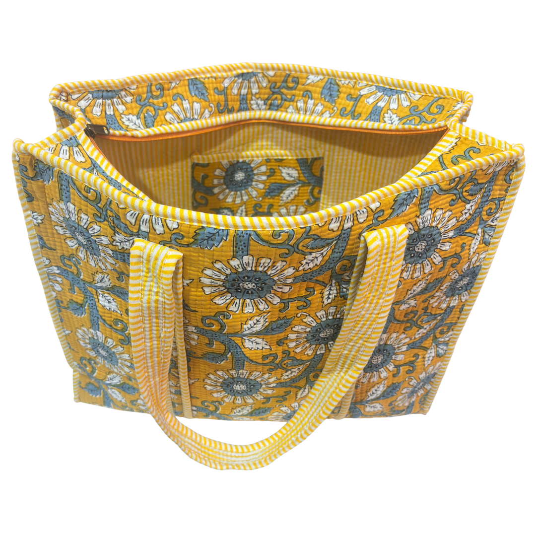 The Bazaar Bhoot Edition:- Premium Cotton Quilted Shopping Tote Bag
