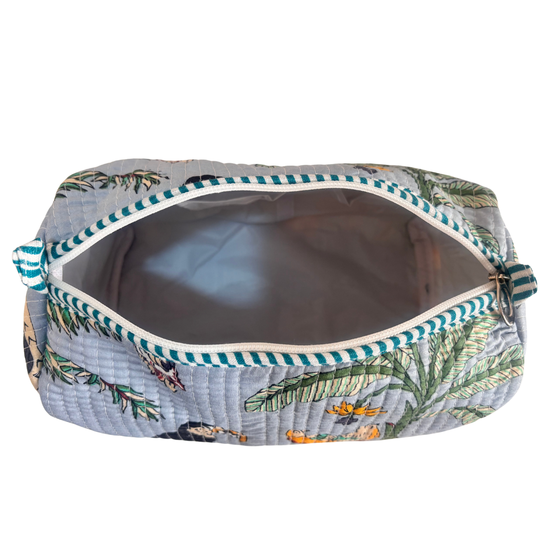 The Alfred Edition Multipurpose Travel Organizers:- Premium Handcrafted Waterproof Quilted Cotton Beauty/Travel Organizer Bag for Men & Women