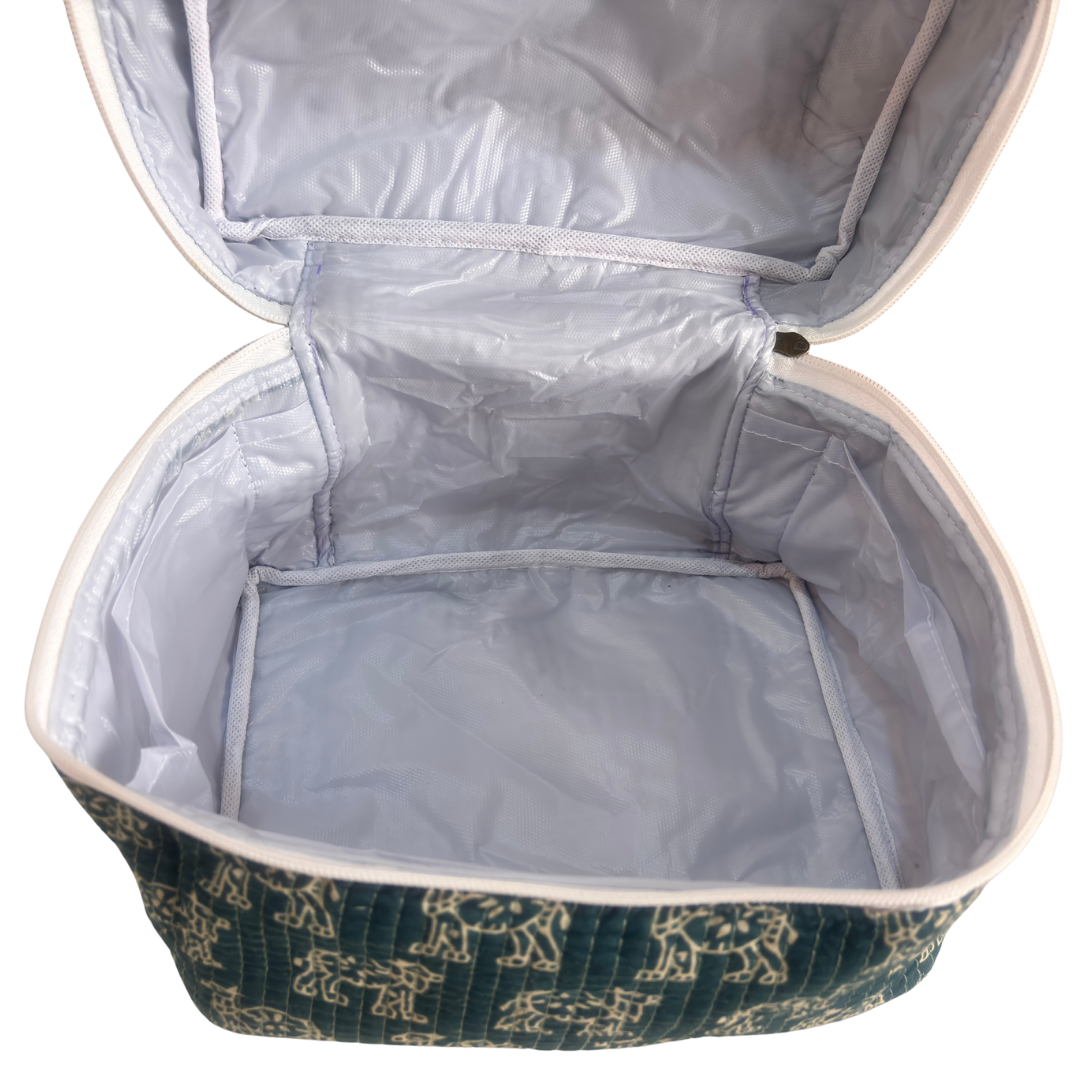 The House of RajPadmini Quilted Cotton Cosmetic Case
