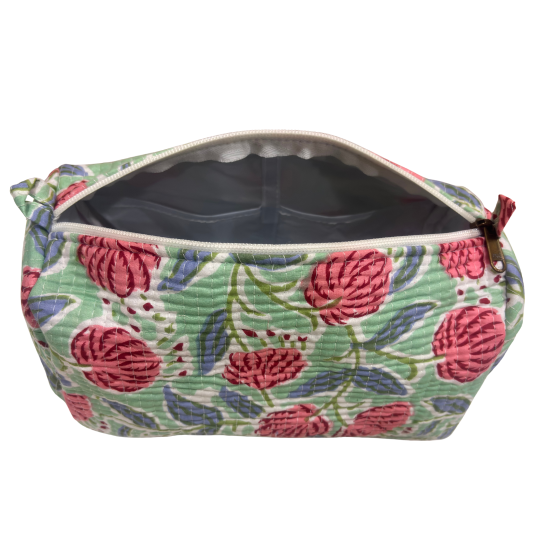 The Alfred Edition Multipurpose Travel Organizers:- Premium Handcrafted Waterproof Quilted Cotton Beauty/Travel Organizer Bag for Men & Women