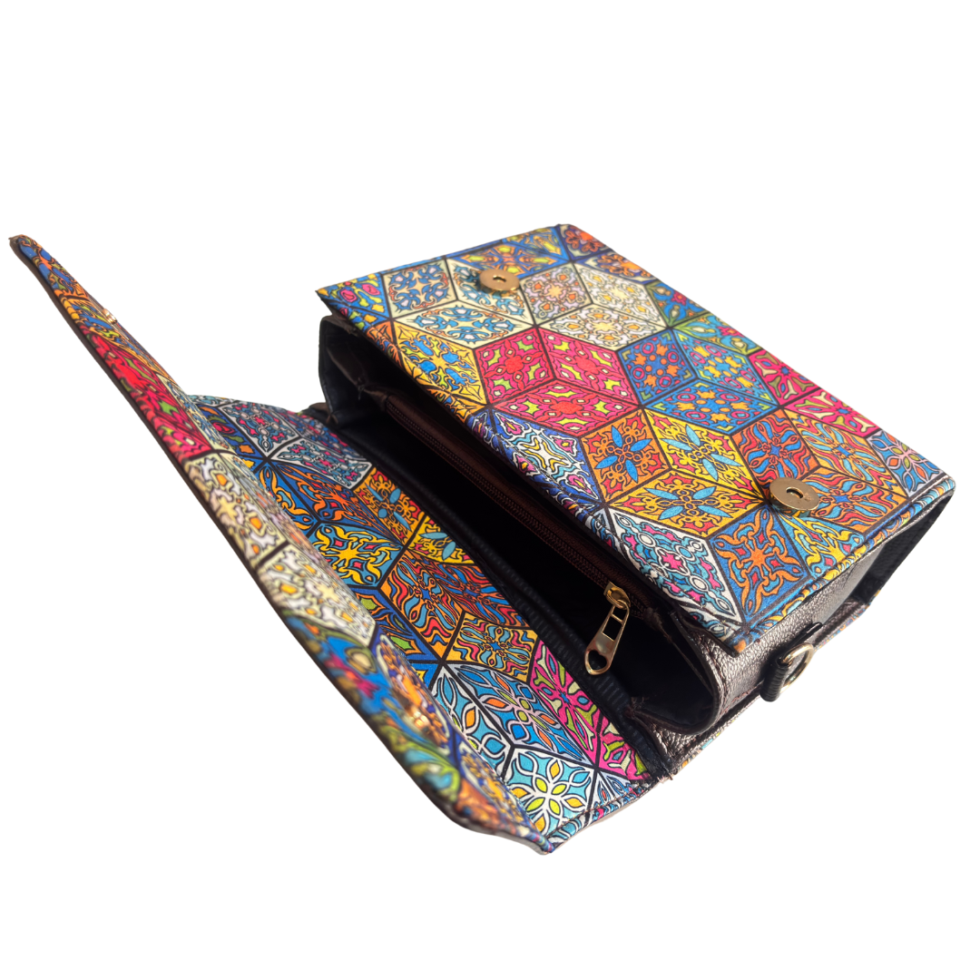 The House of RajPadmini Mandala Print Crossbody Box Bag