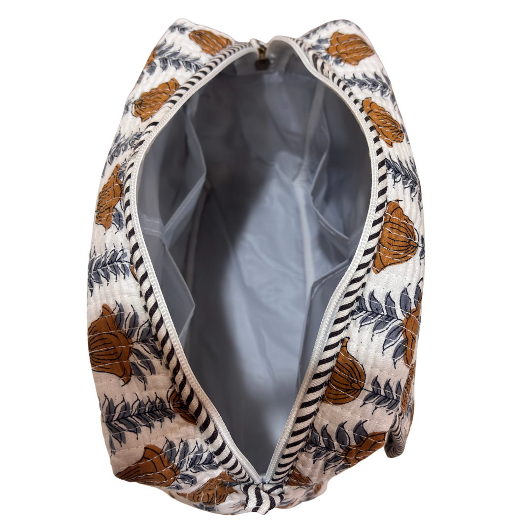 RajPadmini handcrafted makeup pouch — lifestyle view, ideal for travel and everyday use