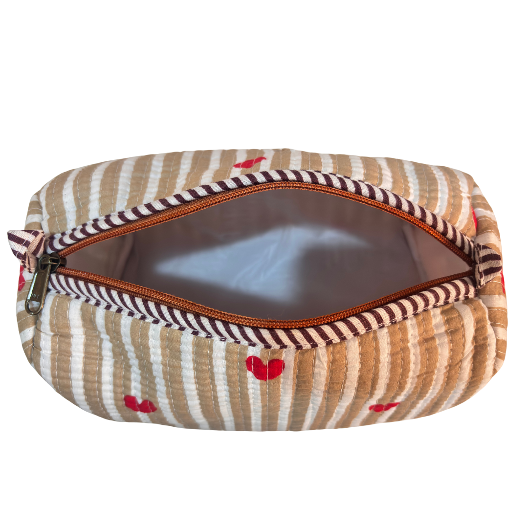 4-in-1 Festive Gifting COMBO : Premium Quilted Tote Bag + 3 Waterproof Pouches = Your Complete Organization Solution!