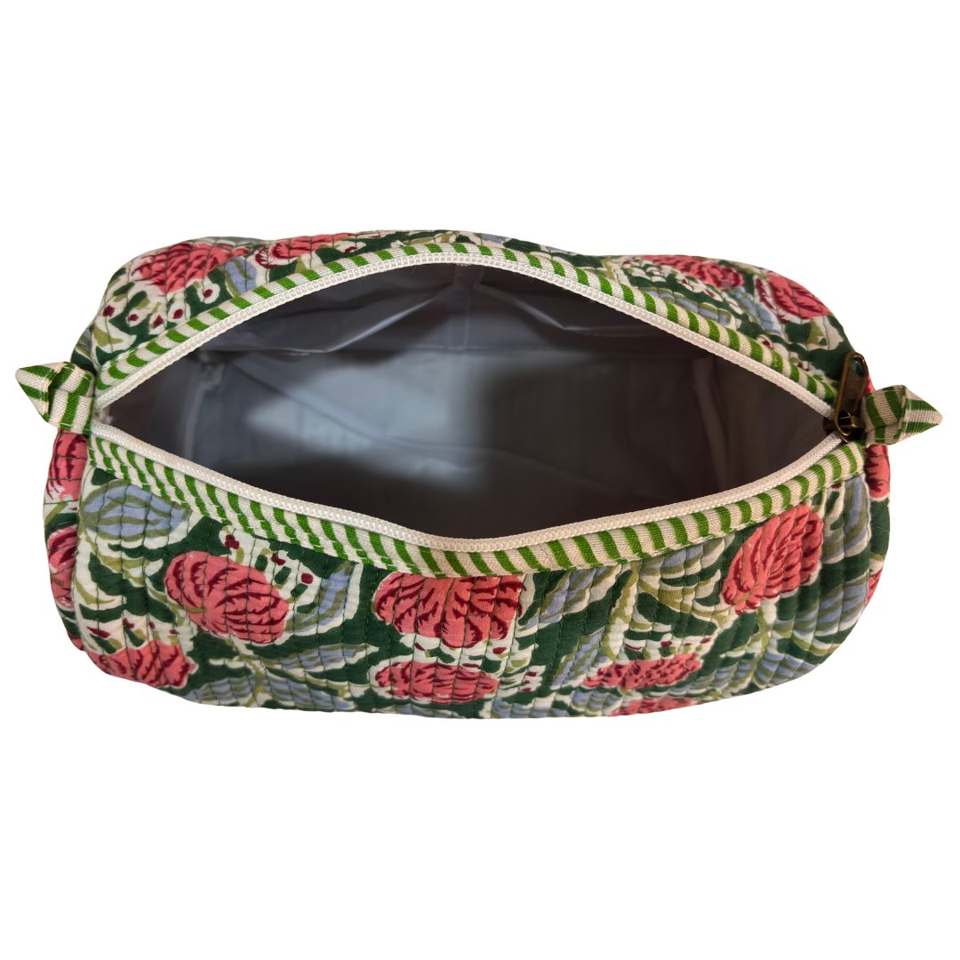 4-in-1 Festive Gifting COMBO : Premium Quilted Tote Bag + 3 Waterproof Pouches = Your Complete Organization Solution!