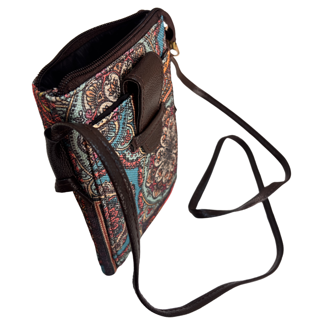 Mobile Sling Bag for Women | Printed Crossbody Phone Bag for Travel & Daily Use | The House of RajPadmini
