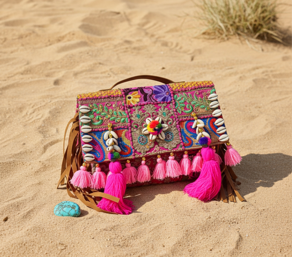 The House of RajPadmini Handmade Banjara Crossbody Bag