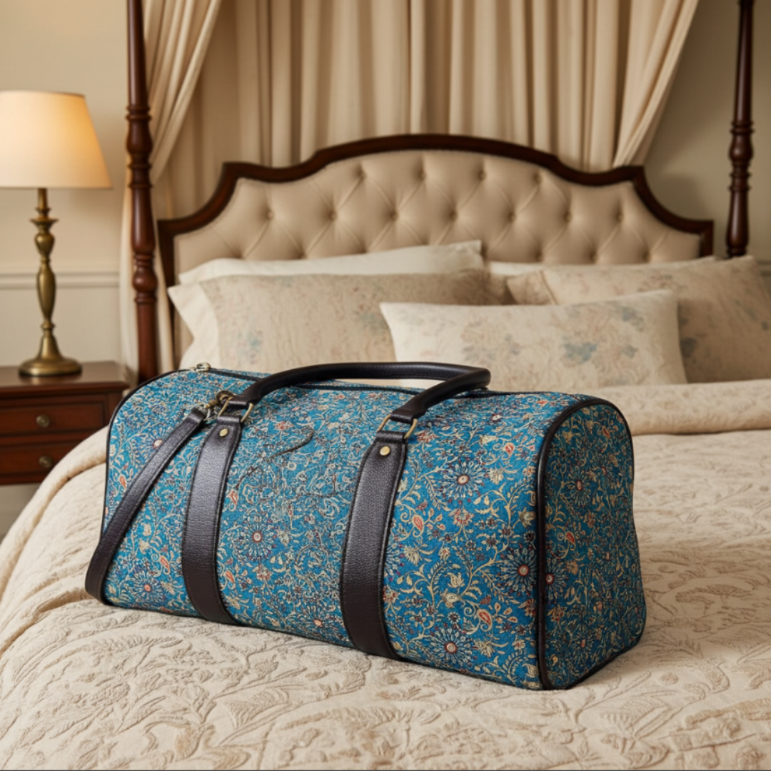 The Maharani Voyager Duffle Bag - Azure Dreams Collection