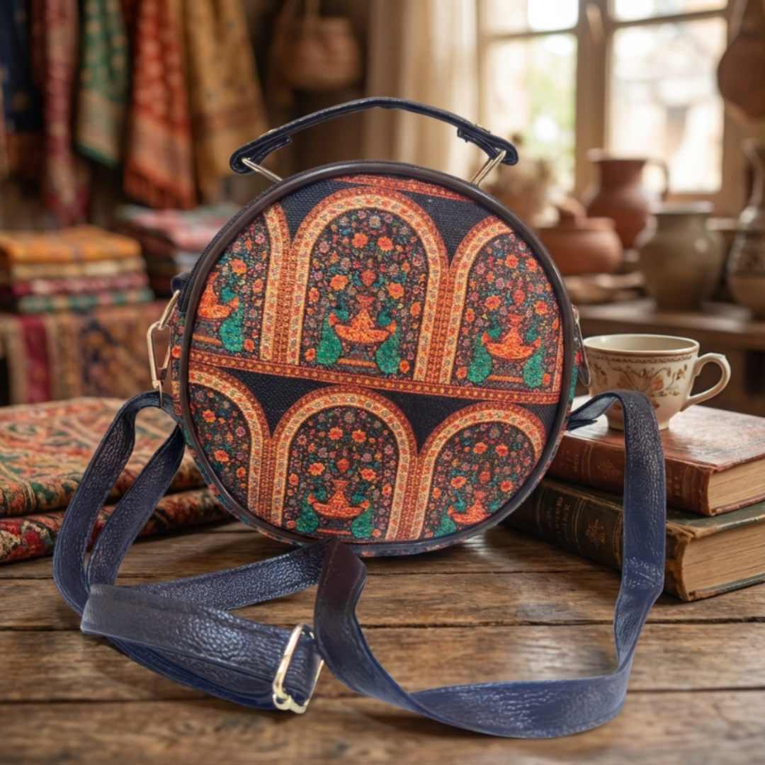 The House of RajPadmini Round Crossbody Sling Bag